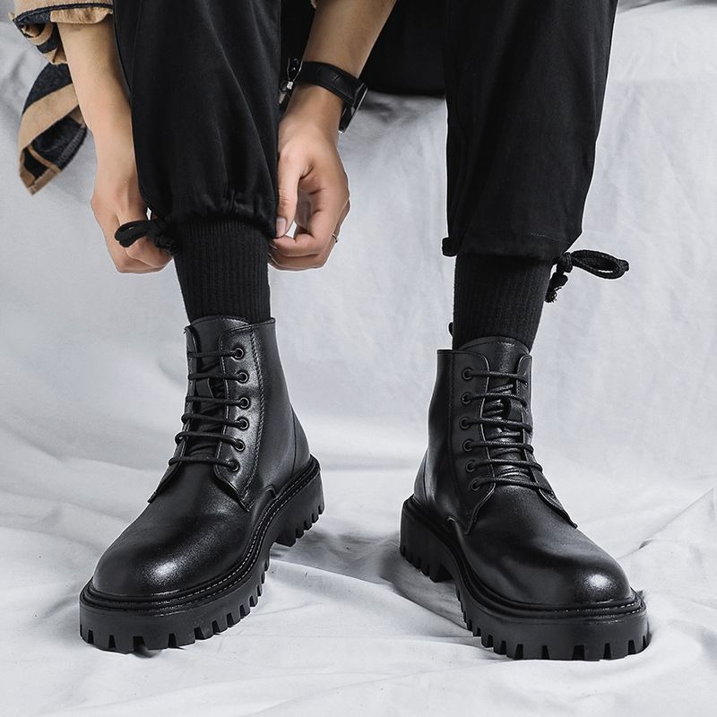 Erkek Yüksek Bilekli Deri Botl - Men'S Shoes With Height Increase incelemesi ve fiyatı